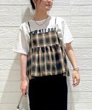 ハニーサックルローズ オンブレチェックキャミ