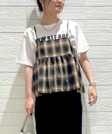 ハニーサックルローズ オンブレチェックキャミ