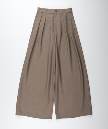 ハニーサックルローズ ウール調ワイドパンツ