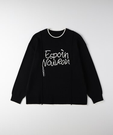 ハニーサックルローズ スウェットライク刺繍セーター