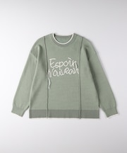 ハニーサックルローズ スウェットライク刺繍セーター
