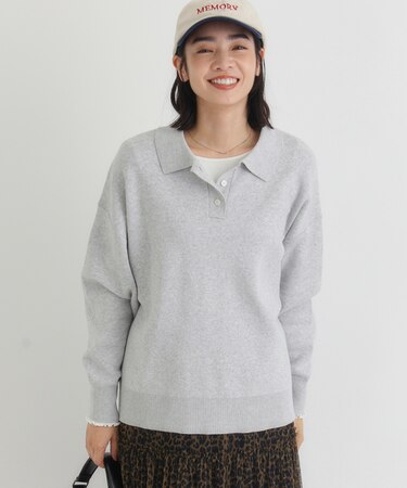 ハニーサックルローズ スウェットライクポロセーター