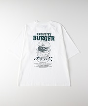 ラグランスリーブフードプリントＴシャツ