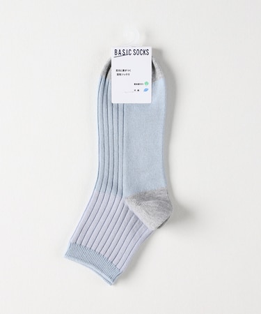 ベーシックソックス ブロックカラークォーターソックス