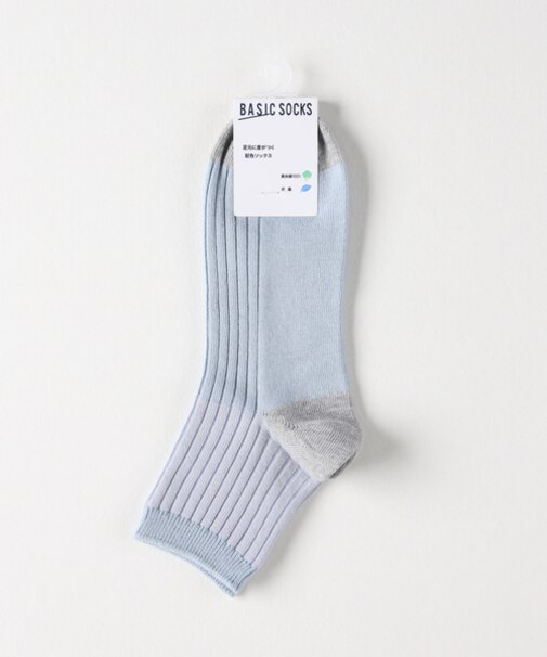 ベーシックソックス ブロックカラークォーターソックス