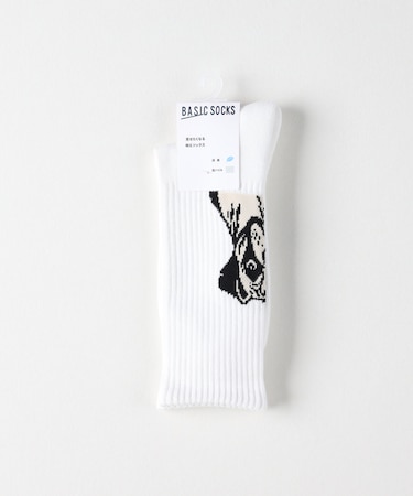 ベーシックソックス グラフィックデザインクルーソックス