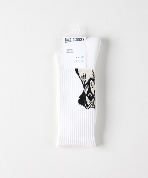 ベーシックソックス グラフィックデザインクルーソックス