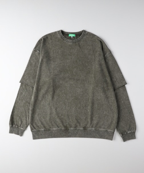 リファービッシュ スノーウォッシュフェイクレイヤードロングスリーブＴシャツ