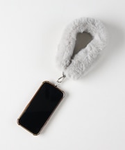 ハニーサックルローズ フェイクファースマホストラップ