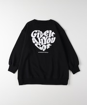 ヴィヴィアンブルー ハートサガラ刺繍スウェットチュニック