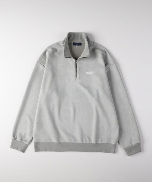 バックナンバー フェイクスエードハーフZIPトレーナー