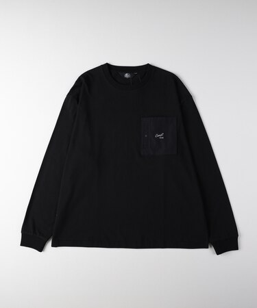 キャンプ7 胸ポケットロゴ刺繍ロングスリーブTシャツ