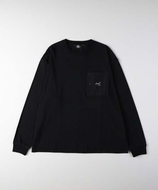 キャンプ7 胸ポケットロゴ刺繍ロングスリーブTシャツ