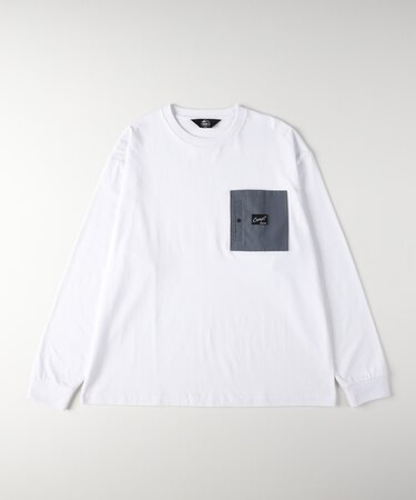 キャンプ7 胸ポケットロゴ刺繍ロングスリーブTシャツ