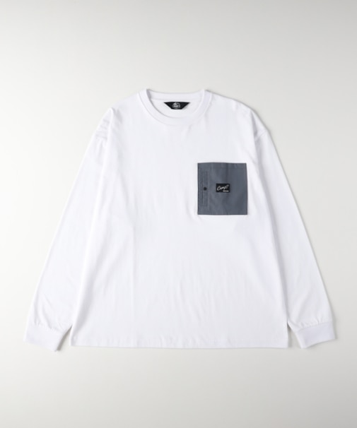 キャンプ7 胸ポケットロゴ刺繍ロングスリーブTシャツ