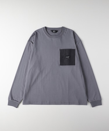 キャンプ7 胸ポケットロゴ刺繍ロングスリーブTシャツ