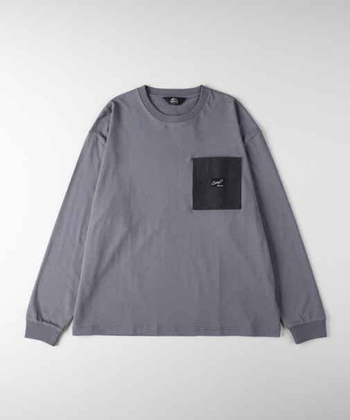 キャンプ7 胸ポケットロゴ刺繍ロングスリーブTシャツ