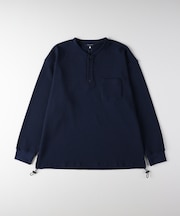 バックナンバー ドライタッチワッフルヘンリーロングスリーブＴシャツ