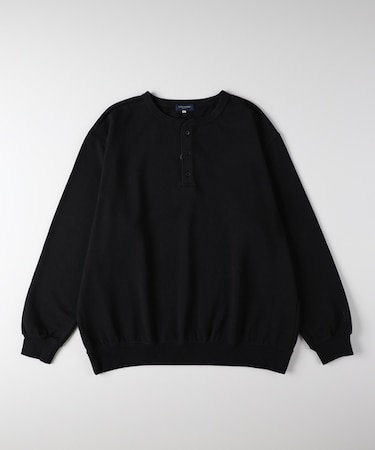 バックナンバー スウェットヘンリーネックプルオーバートレーナー