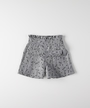 エムピーエス ロゴプリントチェックキュロットパンツ