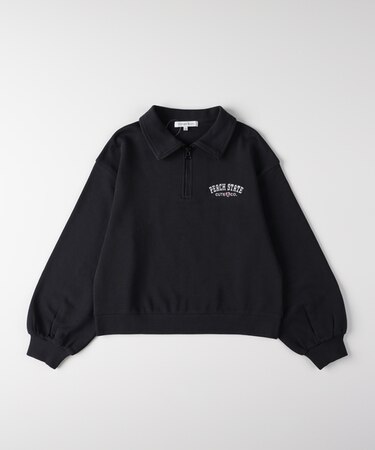 ヴィヴィアンブルー ハーフジップスウェットプルオーバー