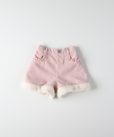 エムピーエス 裾ボアコーデュロイショートパンツ