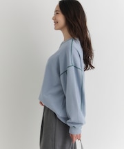 ハニーサックルローズ 配色ステッチスウェットプルオーバー