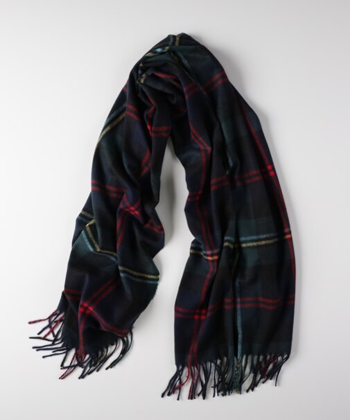 ハニーサックルローズ チェック柄大判ストール