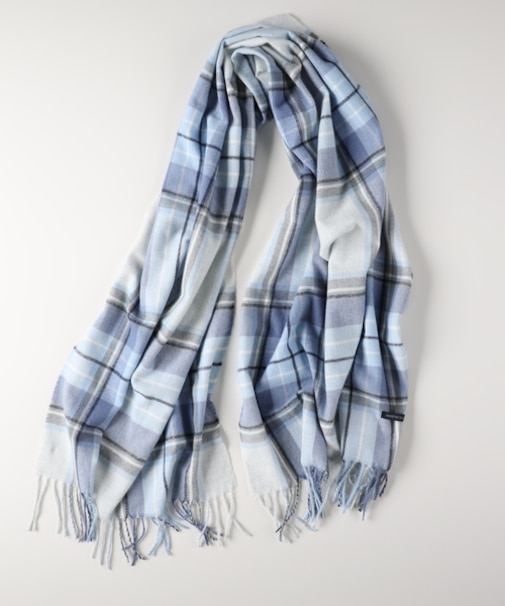 ハニーサックルローズ チェック柄大判ストール