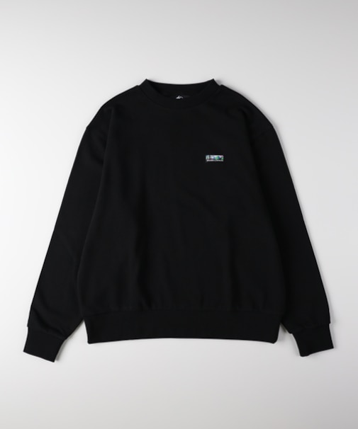 キャンプ7 胸ラベルロゴクルーネックトレーナー