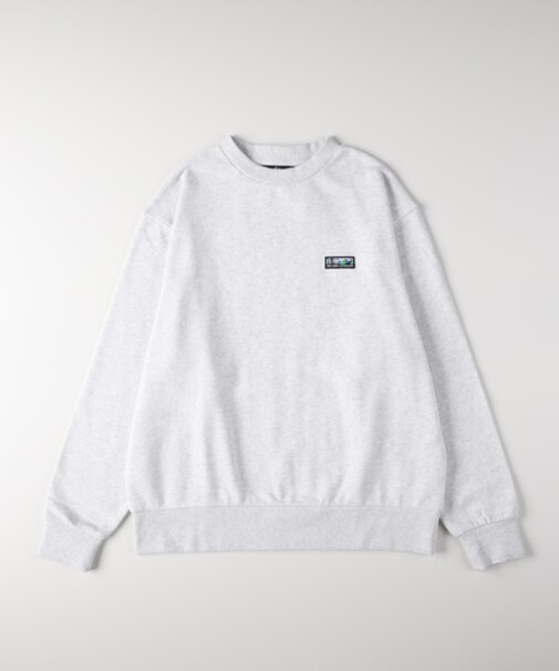 キャンプ7 胸ラベルロゴクルーネックトレーナー
