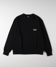 キャンプ7 胸ポケット刺繍ロゴクルーネックトレーナー