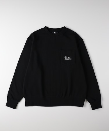 キャンプ7 胸ポケット刺繍ロゴクルーネックトレーナー