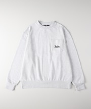 キャンプ7 胸ポケット刺繍ロゴクルーネックトレーナー