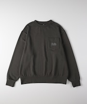 キャンプ7 胸ポケット刺繍ロゴクルーネックトレーナー