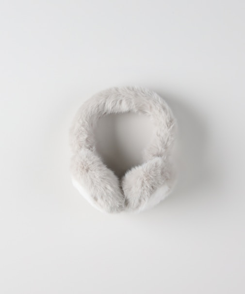 ヴィヴィアンブルー フェイクファーイヤーマフラー