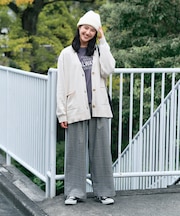 ハニーサックルローズ 裏起毛イージーワイドパンツ