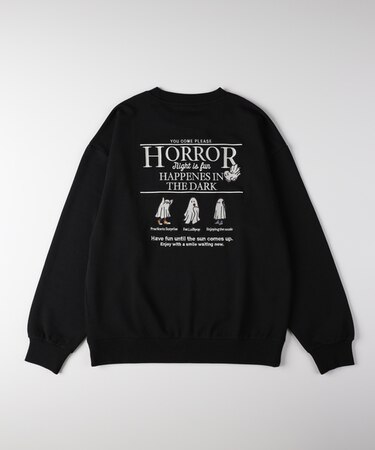 パワートゥーザピープル ゴースト刺繍クルーネックトレーナー