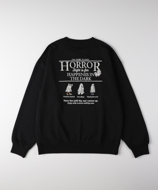 パワートゥーザピープル ゴースト刺繍クルーネックトレーナー