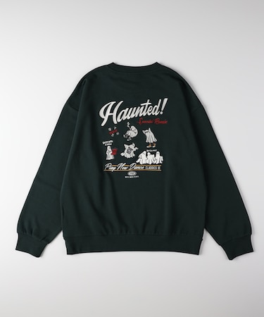 パワートゥーザピープル ゴースト刺繍クルーネックトレーナー