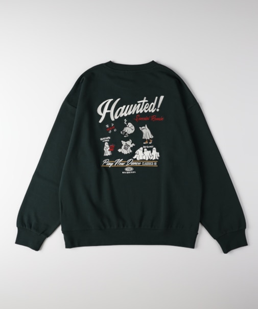 パワートゥーザピープル ゴースト刺繍クルーネックトレーナー