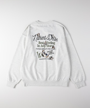 パワートゥーザピープル 刺繍グラフィッククルーネックトレーナー