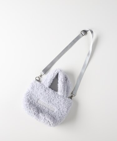 ヴィヴィアンブルー ショルダー付きボアトートバッグ