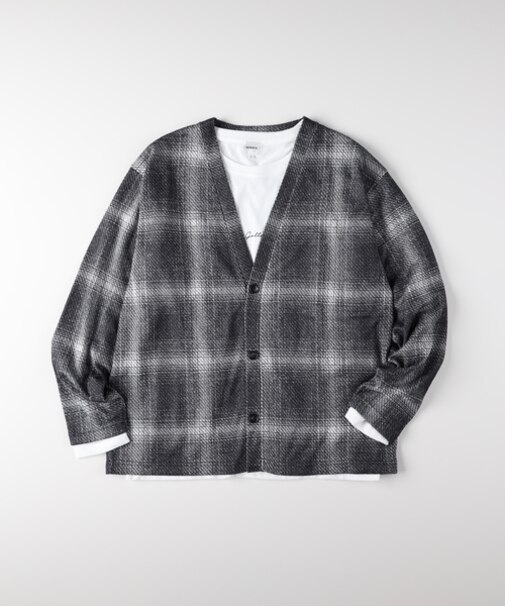 ネオサーティック カルゼジャガードカーディガンロングスリーブＴシャツセット