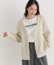 ハニーサックルローズ 畦編みニットカーディガン