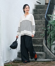 ハニーサックルローズ 裏起毛イージーワイドパンツ