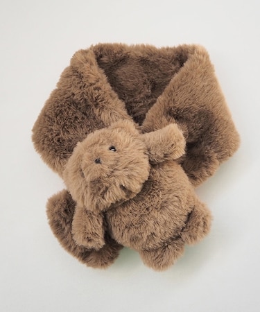 テディネックウォーマーGREIGE