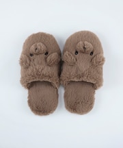 テディヒールスリッパGREIGE