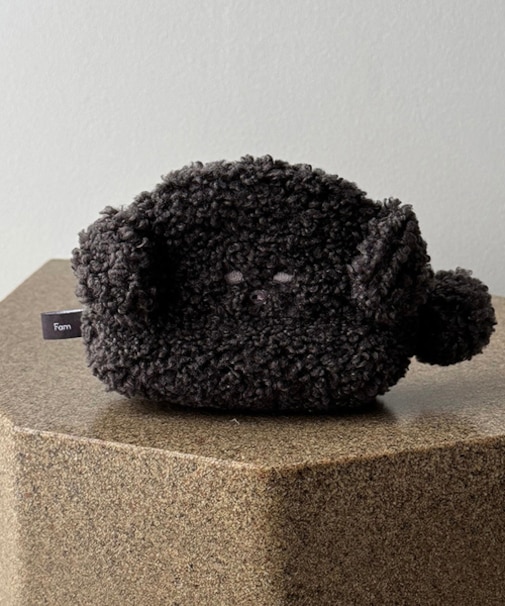 チャミーフェイスポーチDOG　CHARCOAL