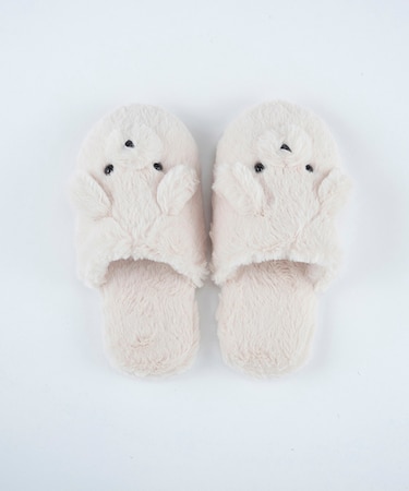 テディヒールスリッパIVORY